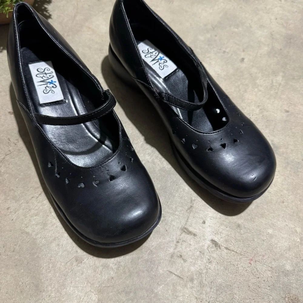 Stevie’s Vtg Y2K Black Mary Jane Shoes Girls Size 2 Coquette 90s Academia School